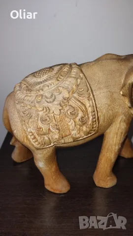 Статуетка на слон от светло дърво. , снимка 4 - Статуетки - 48438232