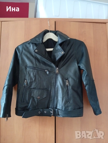 Черно яке естествена кожа , снимка 3 - Якета - 52903322