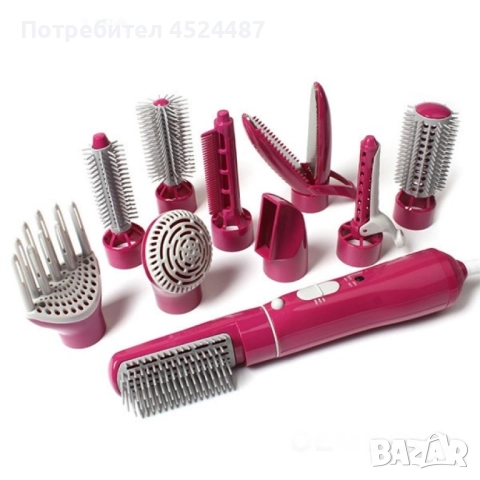 Електрическа четка за коса 10 в 1, снимка 2 - Аксесоари за коса - 51588161