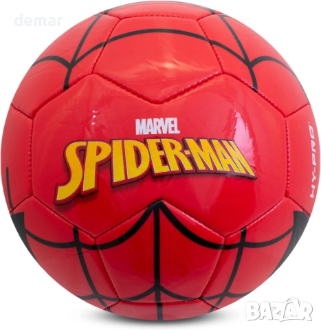 Официално лицензиран комплект за подарък с тема „Спайдърмен“ - топка размер 3, помпа и бутилка, снимка 4 - Образователни игри - 53793855