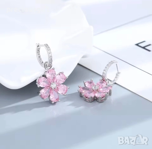 Комплект бижута от 3 части със сребърно покритие - колие, обеци и пръстен, снимка 5 - Бижутерийни комплекти - 52248573