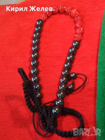 СТИЛНО КРАСИВО АРТ КОЛИЕ от ПОЛИРАН МАГНЕТИТ и ФАСЕТИРАНИ ИСКРЯЩИ КРИСТАЛИ ХЕНД МЕЙД БИЖУ 38710, снимка 12 - Колиета, медальони, синджири - 41761834