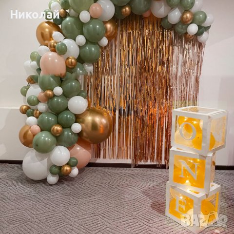 3 бр кутии за декорация украса за бебе дете , Кутия за балони ONE  рожден ден , снимка 3 - Други - 39518343