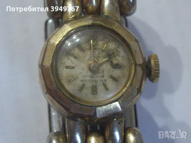 Стар позлатен дамски часовник, снимка 2 - Дамски - 50259959