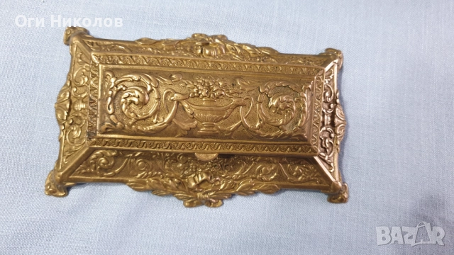 Старинен бронзов писалищен аксесоар, снимка 2 - Антикварни и старинни предмети - 52791932