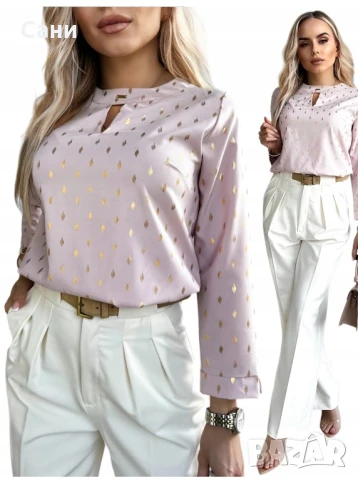 Светло розова блуза , снимка 2 - Корсети, бюстиета, топове - 50728782