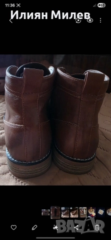 Мъжки кожени боти Deakins, снимка 4 - Мъжки боти - 52719347