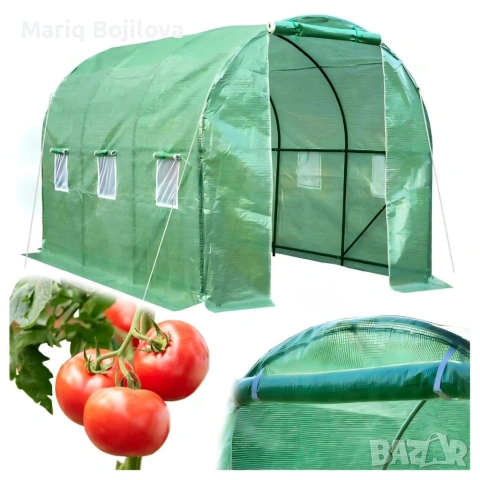 Резервно покривало за оранжерия 3x2x2м – Армирано UV , с цип и прозорци (без рамка), снимка 7 - Оранжерии - 53354200