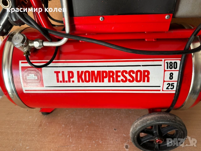 немски  маслен компресор " T.I.P"/24 l/, снимка 2 - Компресори - 53850320