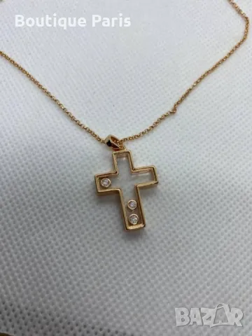 Chopard оригинално колие кръст, снимка 2 - Колиета, медальони, синджири - 50049041
