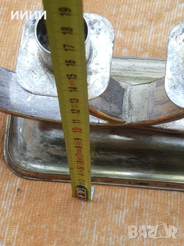 Посребрен свещник , снимка 4 - Антикварни и старинни предмети - 53684238