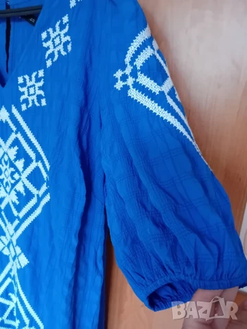 Синя дълга рокля , снимка 6 - Рокли - 51369793