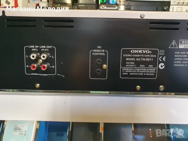 Касетен дек ONKYO TA-6211 В отлично техническо и визуално състояние., снимка 8 - Декове - 48400991