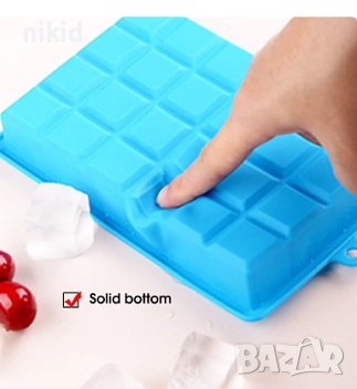 24 бр куб кубчета квадрат силиконов молд форма калъп за фондан шоколад гипс сапун бонбони желе лед , снимка 4 - Форми - 41454578