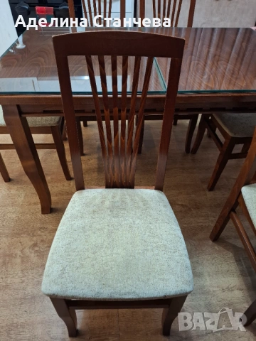 Маса и шест стола масивно дърво, снимка 8 - Маси - 53050571