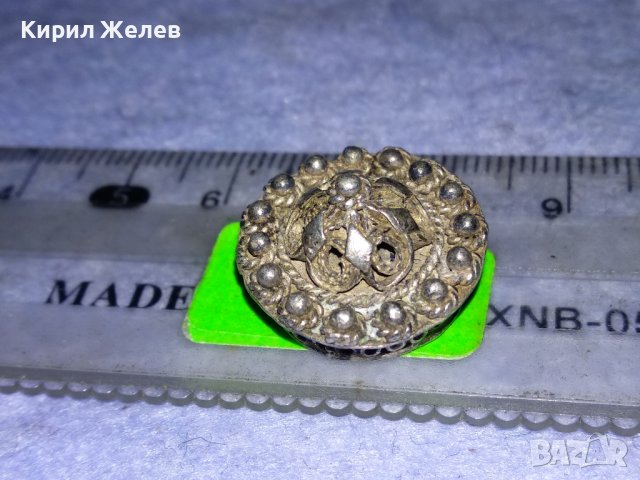 СТАРИНЕН ЕЛЕМЕНТ от ВЪЗРОЖДЕНСКИ ФИЛИГРАНЕН СРЕБЪРЕН ПРЪСТЕН МАЙСТОРСКА КУЮМДЖИЙСКА ИЗРАБОТКА 13906, снимка 13 - Антикварни и старинни предмети - 40921478