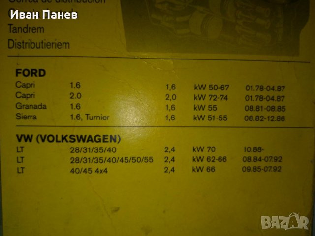 Ангренажен ремък BOSCH 1987949015 ЗА FORD Transit ,VW LT , снимка 4 - Части - 35933263