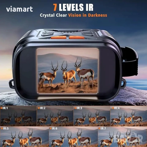 Бинокъл за нощно виждане INSKAM 328 - Full HD 1080p, 10x zoom, до 800м, снимка 2 - Друга електроника - 53663891