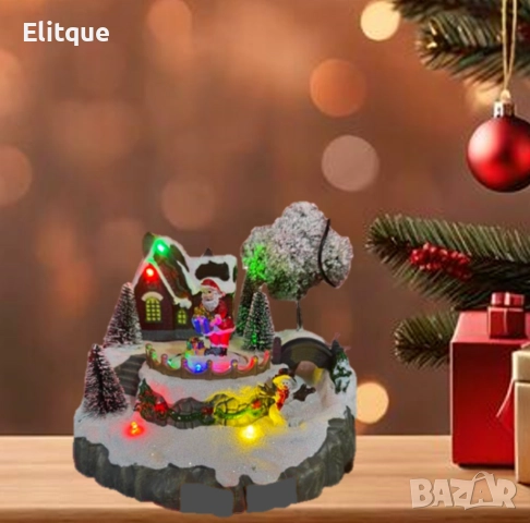 Коледна декорация Дядо Коледа в селото – Светеща празнична магия за вашия дом, снимка 2 - Други стоки за дома - 52832190
