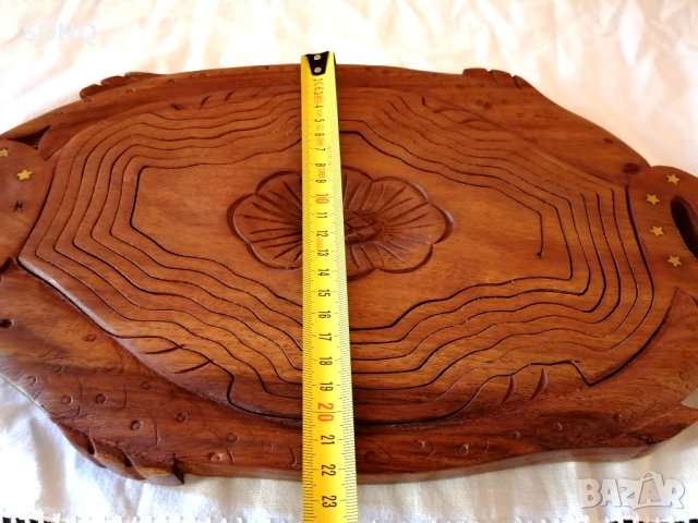 Прекрасна Стара Згъваема Дървена фруктиера, снимка 8 - Антикварни и старинни предмети - 41567686