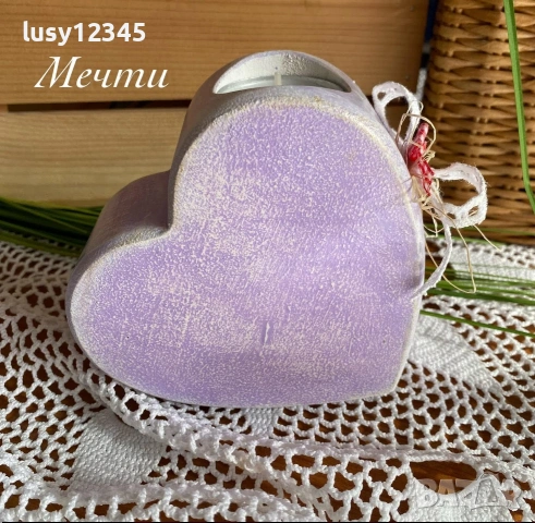 Свещник сърце- Ранна пролет!, снимка 3 - Декорация за дома - 53023946