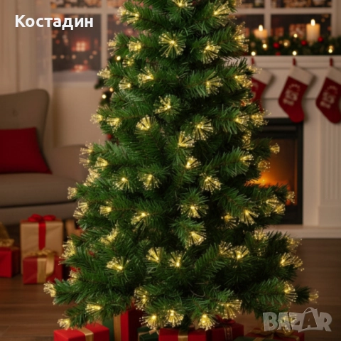 Коледна елха с вградени светлини - магията на Коледа - 150см, снимка 5 - Други - 52448956