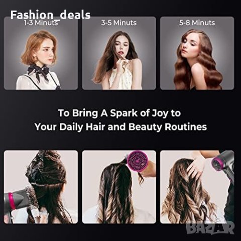 Нов Сешоар с дифузер за коса 1300W 2 скорости Жени Мъже Прическа, снимка 6 - Сешоари - 41480346