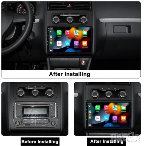 Мултимедия, Двоен дин, за VW Touran, Андроид, 2 DIN, volkswagen, 10", навигация, Android, Touran, снимка 8 - Аксесоари и консумативи - 47627936