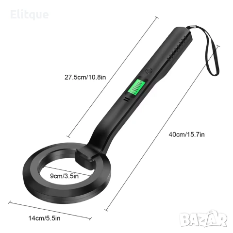 Професионален ръчен металотърсач с дисплей, снимка 4 - Други стоки за дома - 53191809