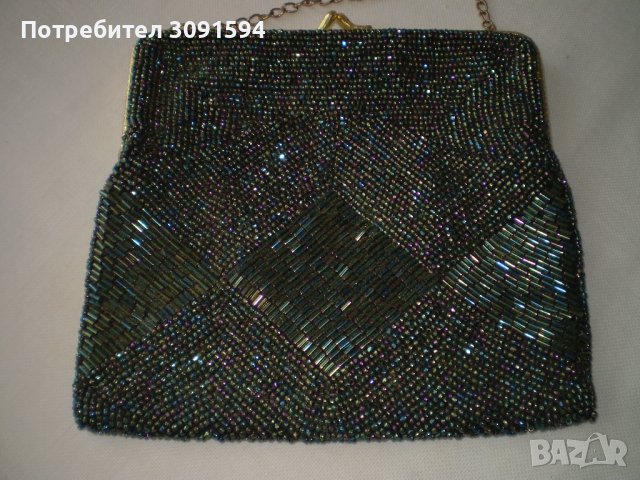 Ретро Дамска чанта портмоне стъклена мъниста хемелеон , снимка 4 - Други ценни предмети - 41701242