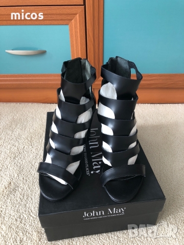 90 лв до 30.07!John May,оригинал,естествена кожа сандали,чисто нови, снимка 2 - Дамски елегантни обувки - 36068671