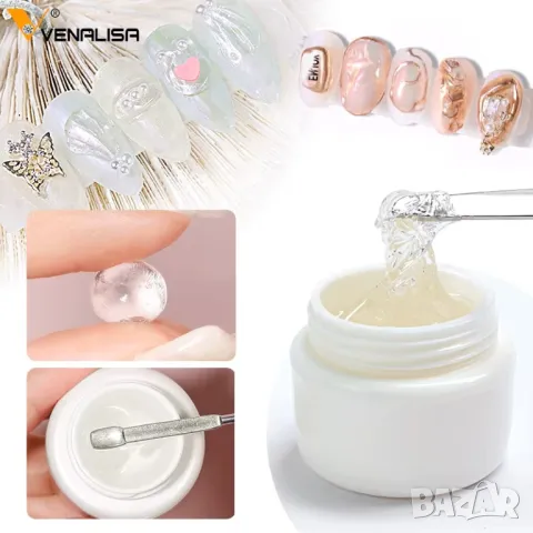 VENALISA 3D Uv & Led безцветен пластелин за моделиране, снимка 2 - Продукти за маникюр - 32855504