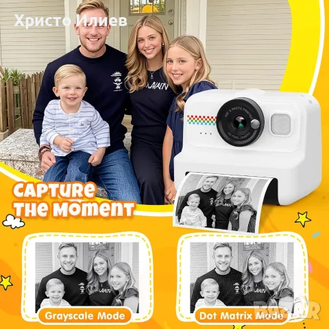 Детска камера фотоапарат за моментален печат с принтер, снимка 5 - Други - 55831214