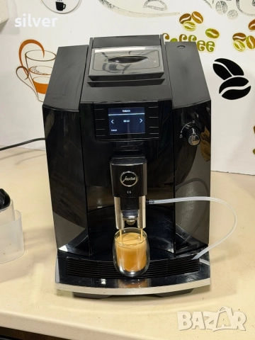 Кафемашина кафе автомат JURA E6 PIANO BLACK с гаранция, снимка 3 - Кафемашини - 52730405