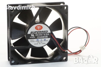 НОВ вентилатор за компютър SuperRed Cha8012b 90 ММ 12V 0.12A  Molex