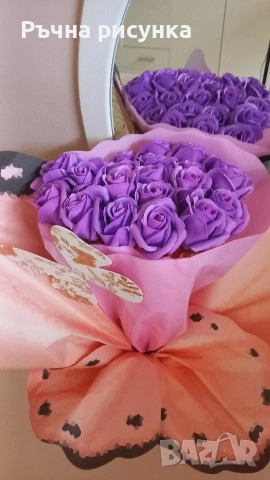 Големи букети,различни цени ,51рози,21рози,23рози, снимка 11 - Декорация за дома - 49894439