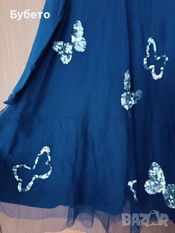 Рокля от тюл и трико с пайети, снимка 2 - Детски рокли и поли - 41692829