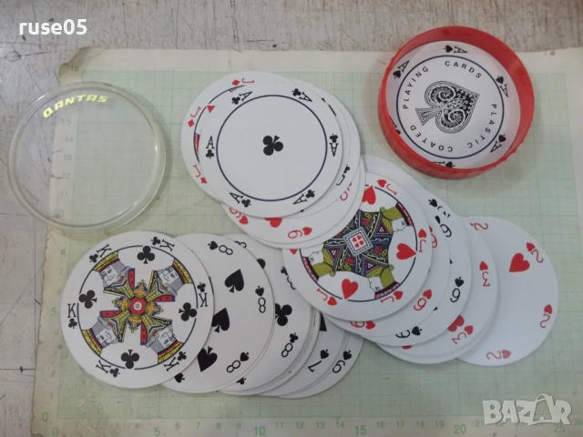 Карти за игра кръгли стари, снимка 2 - Карти за игра - 51021077