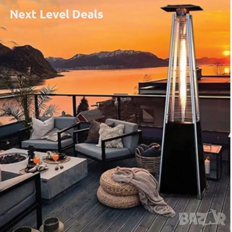 🔥 Газов отоплител тип „чадър“ 13 kW – топлина на открито без компромиси!