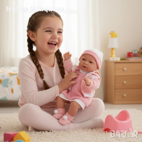 Реалистично бебе с аксесоари Pure Baby - 39см, снимка 5 - Кукли - 52330002