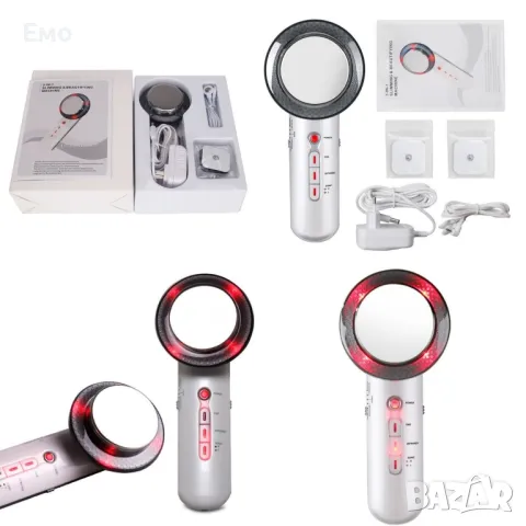 Ултразвуков масажор за лице и тяло с LED микроелектрически EMS масаж 