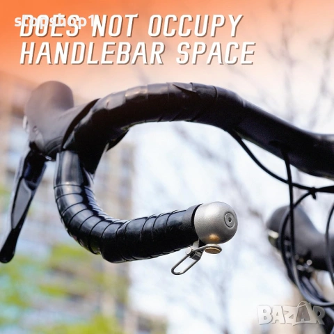 Звънец за кормило на велосипед - 80dB силен звънец от алуминиева сплав с тапа за шосейни и планински, снимка 2 - Части за велосипеди - 53862431