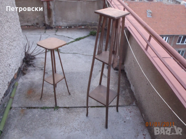 Ретро дървени цветарници от Орех са саксии – 20-те години на 20век., снимка 4 - Антикварни и старинни предмети - 53839244