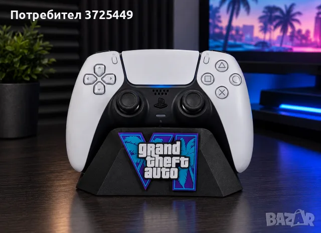  Стойка за PS5 контролер – GTA VI , снимка 2 - Аксесоари - 56118059