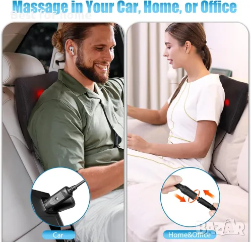Висококачествен масажор за гръб, шия, рамене, крака и стъпала, снимка 6 - Масажори - 49585821