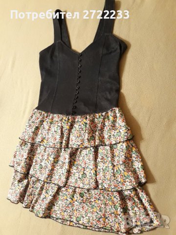 Къса  дамска рокля еластична в горната част, снимка 5 - Рокли - 41797268