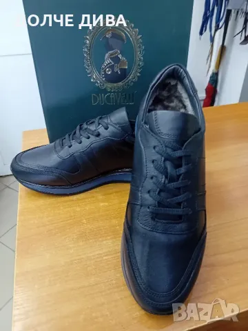 МЪЖ.СНИКЪРСИ 2046 черни естествена кожа, снимка 5 - Маратонки - 47365268