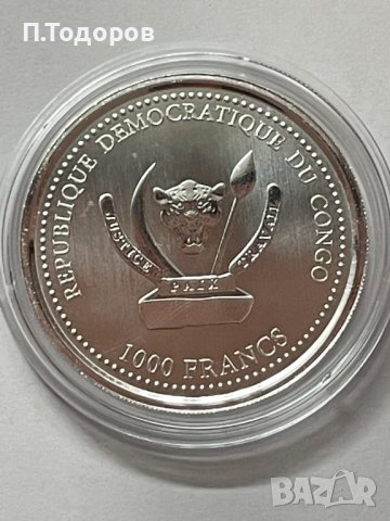 1 oz Сребро Китоглава Чапла - Демократична Република Конго, снимка 4 - Нумизматика и бонистика - 41525428
