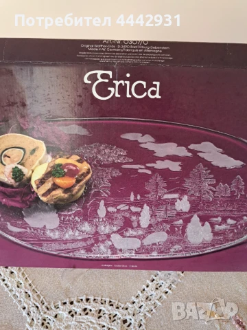 Стъклено плато, снимка 2 - Чинии - 51421307