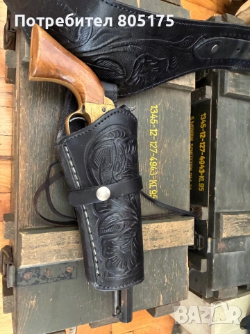 Western колан с десен кобур. Мексико, снимка 6 - Антикварни и старинни предмети - 53613712